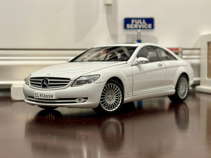 AUTOart Mercedes Benz CL-Class White 1/18 Scale Diecast Model Car - Product Image