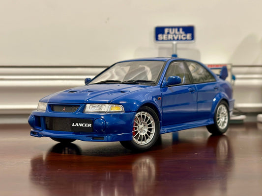 AUTOart Mitsubishi Lancer Evo Blue 1/18 Scale Diecast Model Car - Product Image