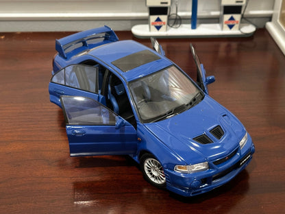 AUTOart Mitsubishi Lancer Evo Blue 1/18 Scale Diecast Model Car - Product Image