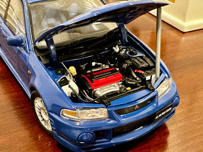 AUTOart Mitsubishi Lancer Evo Blue 1/18 Scale Diecast Model Car - Product Image