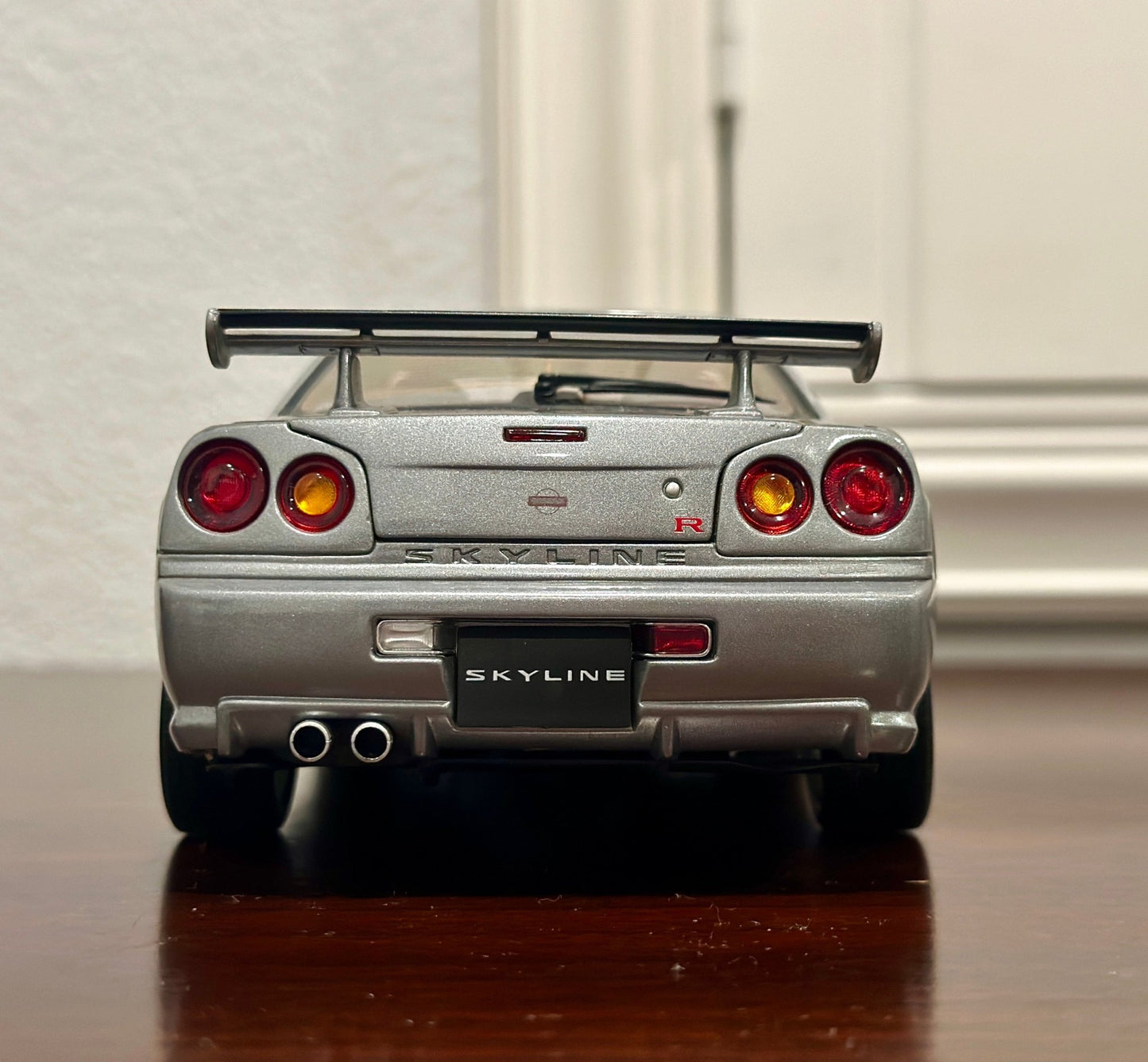 AUTOart Nissan R34 GTR Dark Gray 1/18 Scale Diecast Model Car - Product Image