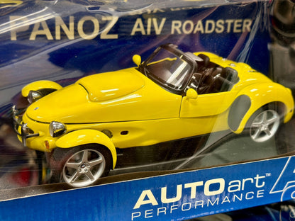 AUTOart Panoz AIV Roadster Yellow 1/18 Scale Diecast Model Car | New - Product Image