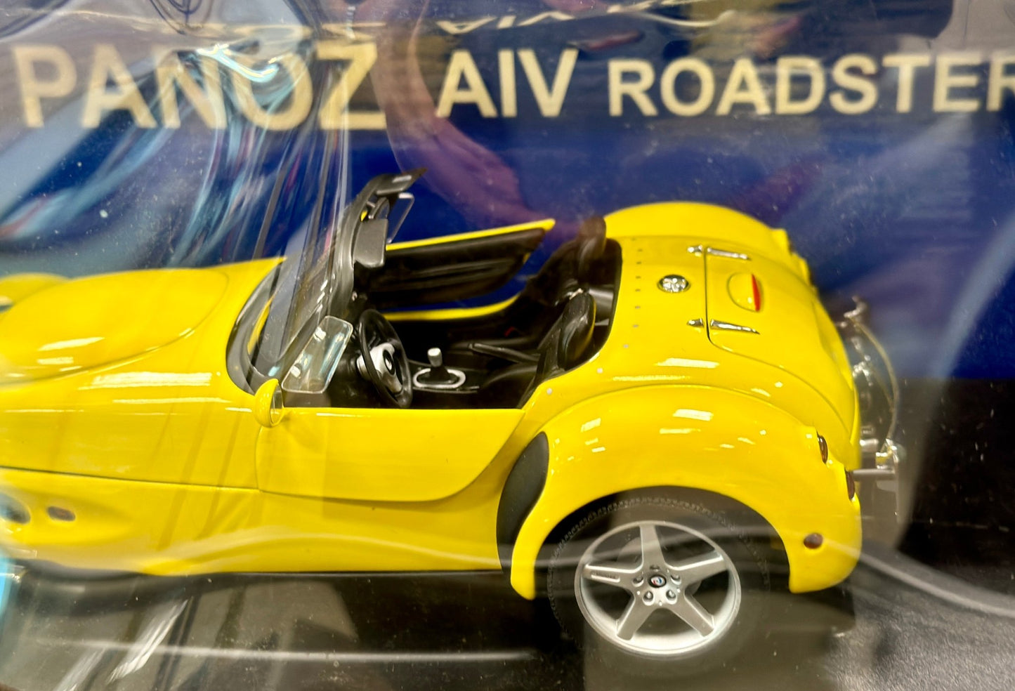 AUTOart Panoz AIV Roadster Yellow 1/18 Scale Diecast Model Car | New - Product Image