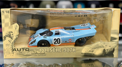 AUTOart Porsche 917 'Steve Mcqueen Edition' Gulf Blue 1/18 Scale Diecast Model Car | New - Product Image