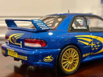 AUTOart Subaru Impreza '#5 Burns Reid Rally Monte Carlo' Blue 1/18 Scale Diecast Model Car - Product Image