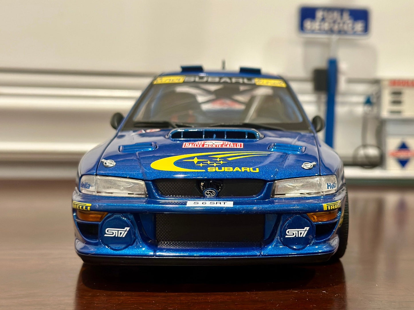 AUTOart Subaru Impreza '#5 Burns Reid Rally Monte Carlo' Blue 1/18 Scale Diecast Model Car - Product Image