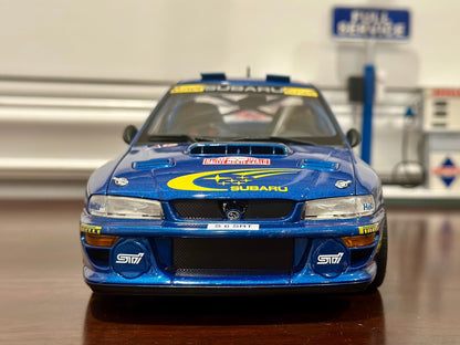 AUTOart Subaru Impreza '#5 Burns Reid Rally Monte Carlo' Blue 1/18 Scale Diecast Model Car - Product Image