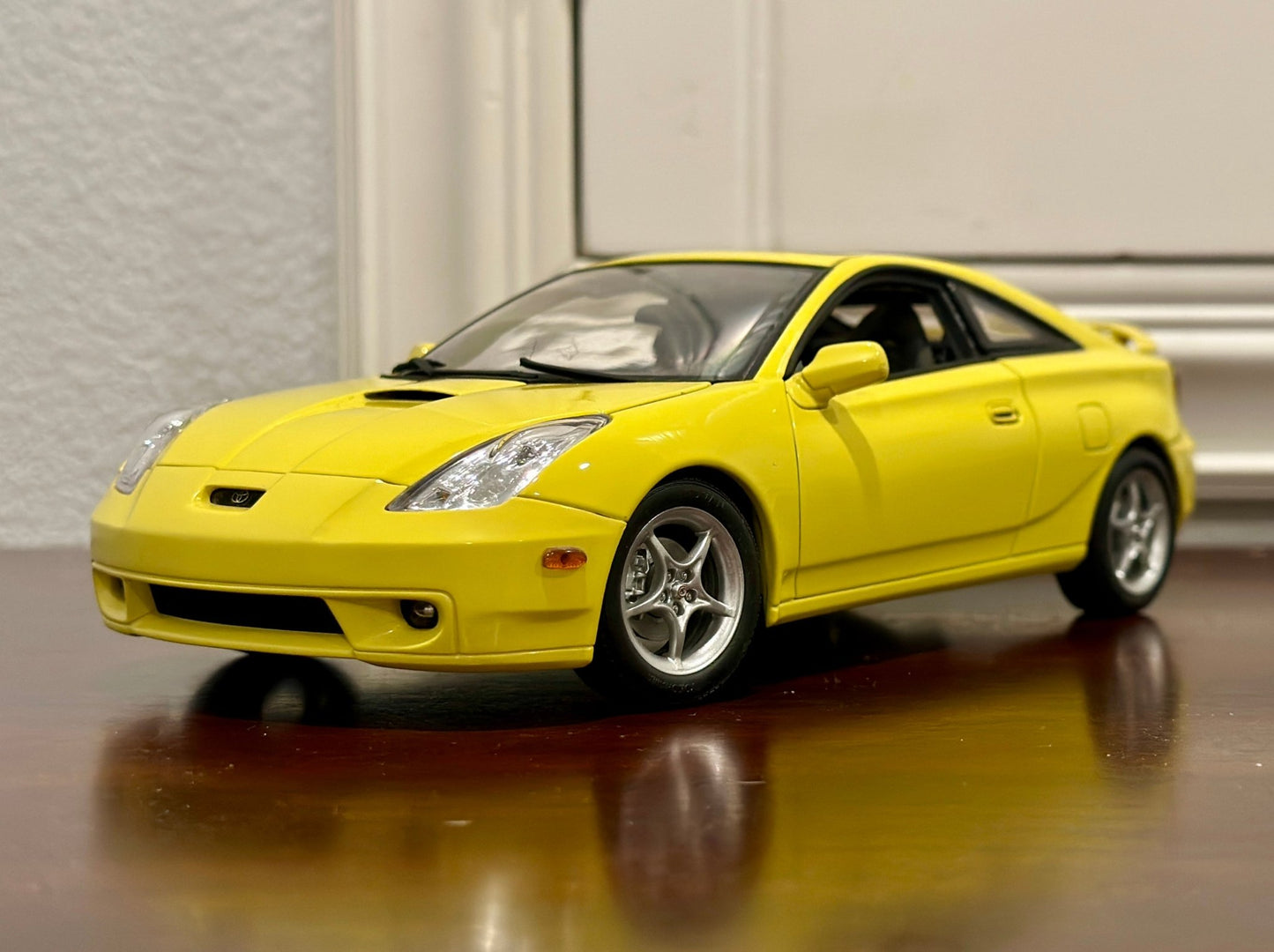 AUTOart Toyota Celica Yellow 1/18 Scale Diecast Model Car - Product Image