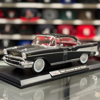 1:18 1957 Chevrolet Bel Air Coupe Black Diecast Model Car Hardtop