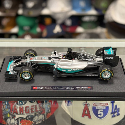 Bburago 1/18 Mercedes Benz AMG Petronas F1 FW07 Lewis Hamilton British GP | New - Product Image