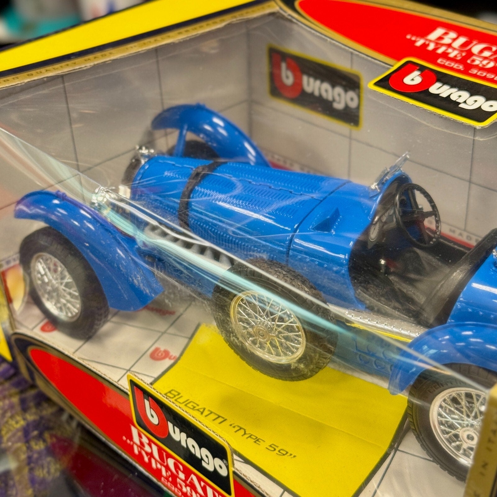 Bburago 1934 Bugatti Type-59 Blue 1/18 Scale Diecast Model Car | New - Product Image