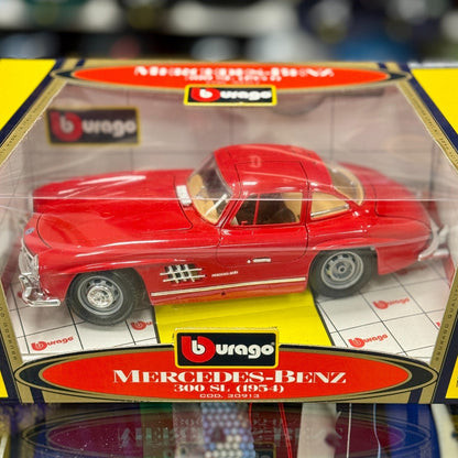 Bburago 1954 Mercedes Benz 300SL Red 1/18 Scale Diecast Model Car | New - Product Image