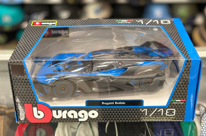 Bburago Bugatti Bolide Blue 1/18 Scale Diecast Model Car | New - Product Image