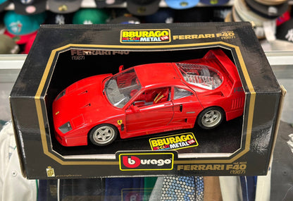 Bburago Ferrari F40 Red 1/18 Scale Diecast Model Car | New - Product Image