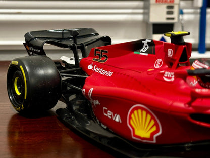 Bburago Ferrari Formula 1 'Carlos Sainz' 1/18 Scale Diecast Model F1 Car | New - Product Image