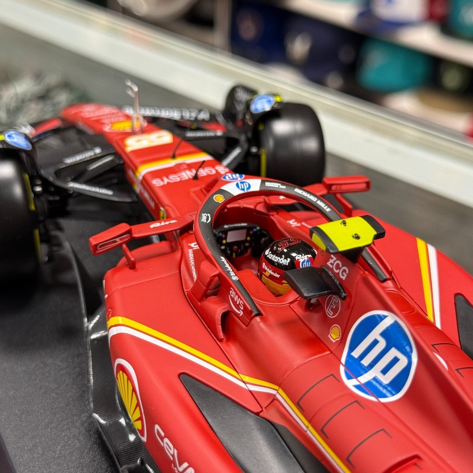 Bburago Ferrari Formula 1 'Carlos Sainz - Seasonal Livery' 1/18 Scale Model F1 Car | New - Product Image