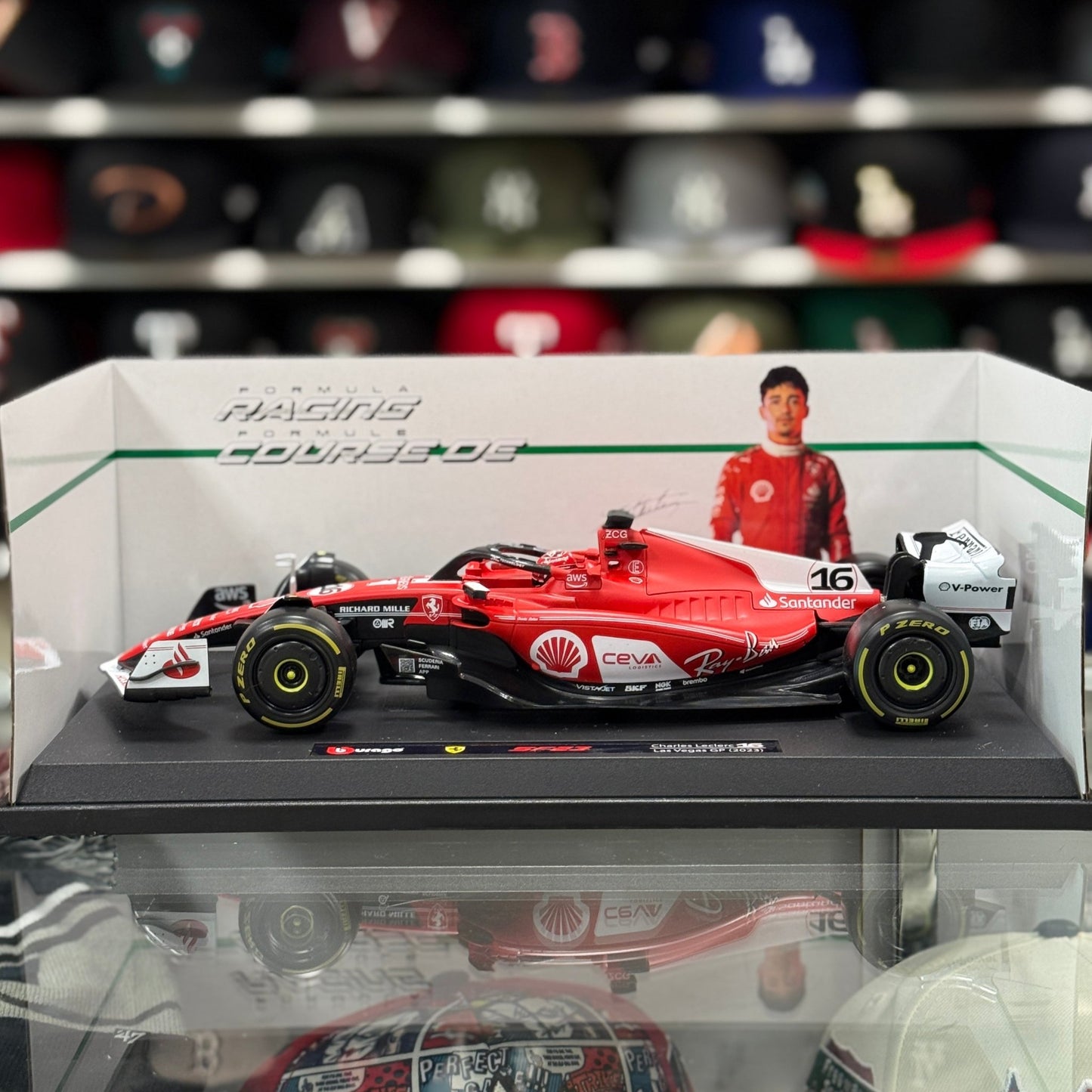 Bburago Ferrari Formula 1 'Charles Leclerc - Las Vegas GP' 1/18 Scale Model F1 Car | New - Product Image