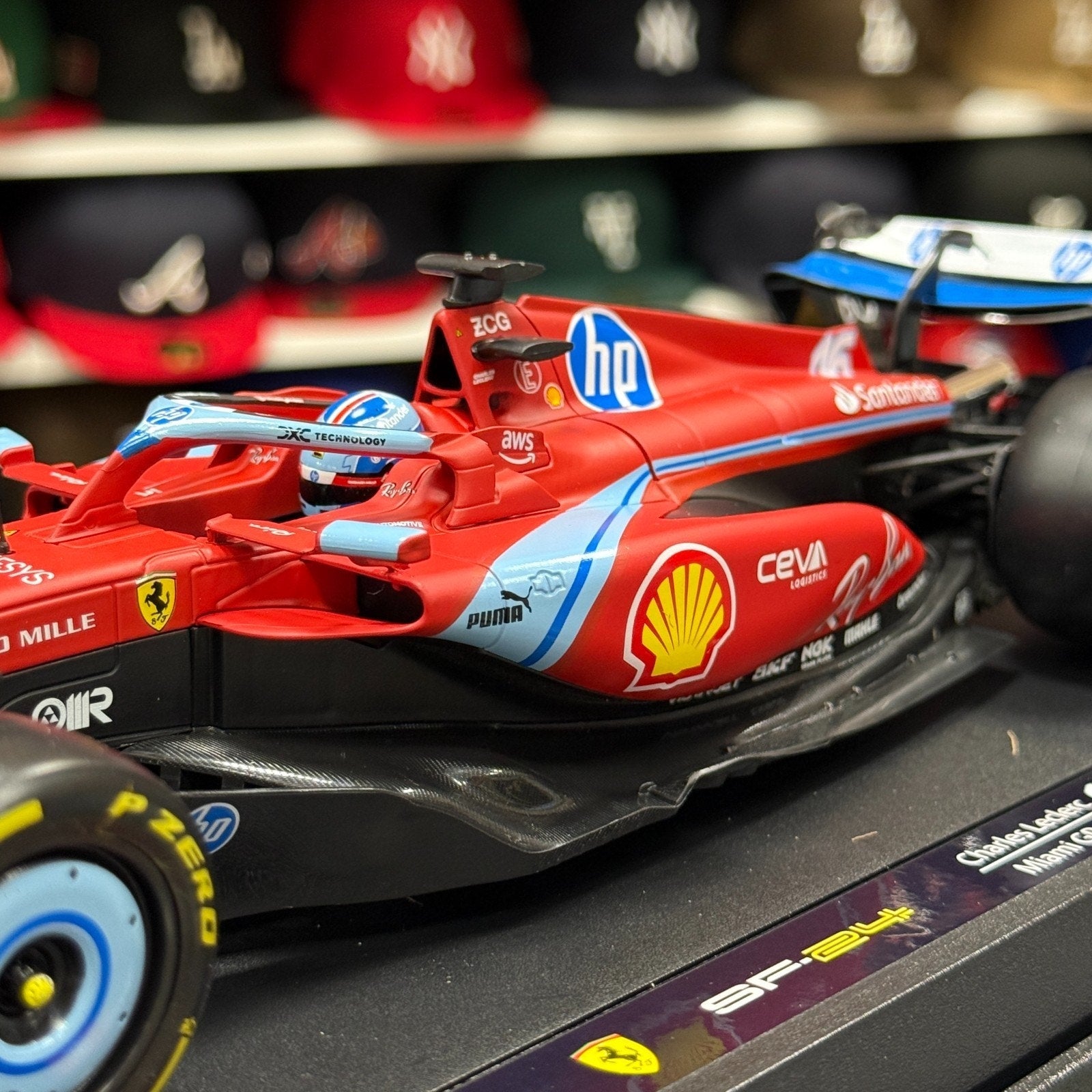 Bburago Ferrari Formula 1 'Charles Leclerc - Miami GP' 1/18 Scale Model F1 Car | New - Product Image
