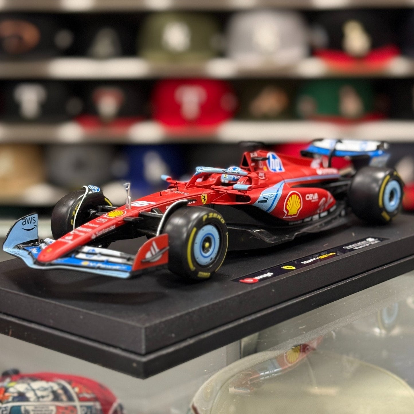Bburago Ferrari Formula 1 'Charles Leclerc - Miami GP' 1/18 Scale Model F1 Car | New - Product Image