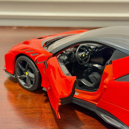 Bburago Ferrari SF90 XX Stradale 'Rosso-Dino' Red 1/18 Scale Diecast Model Car | New - Product Image