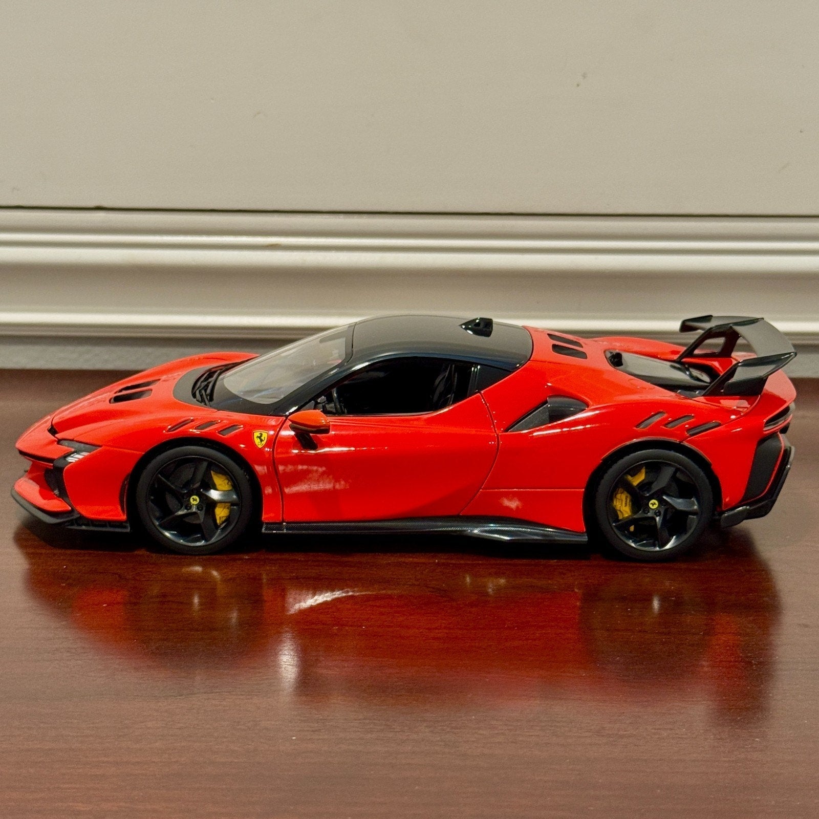 Bburago Ferrari SF90 XX Stradale 'Rosso-Dino' Red 1/18 Scale Diecast Model Car | New - Product Image