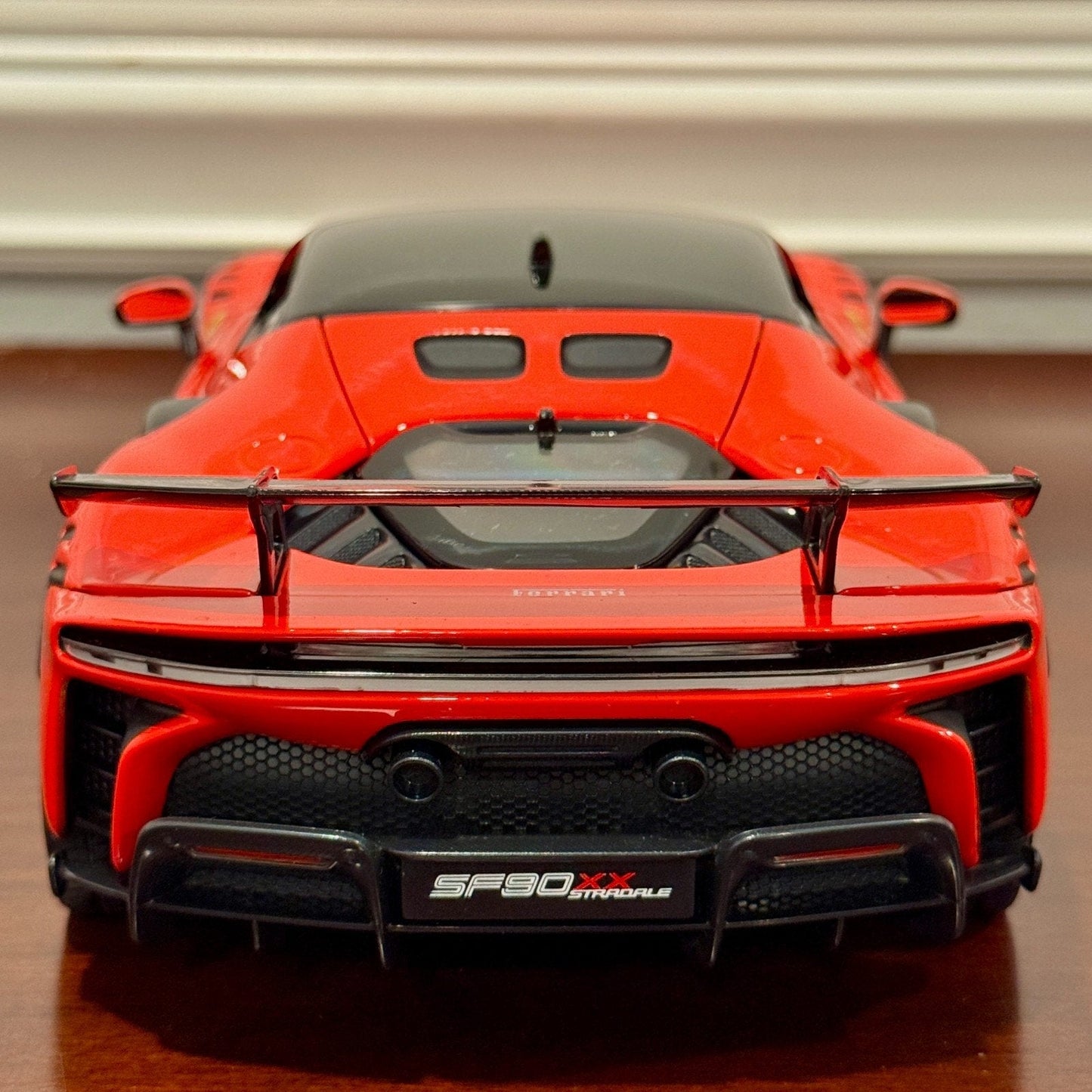 Bburago Ferrari SF90 XX Stradale 'Rosso-Dino' Red 1/18 Scale Diecast Model Car | New - Product Image