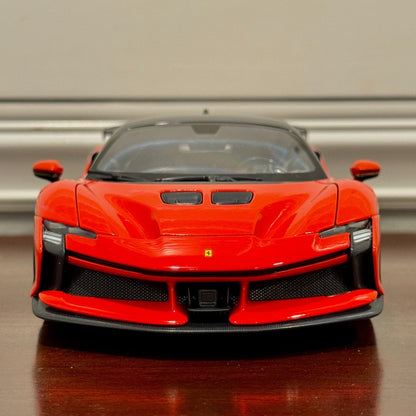 Bburago Ferrari SF90 XX Stradale 'Rosso-Dino' Red 1/18 Scale Diecast Model Car | New - Product Image