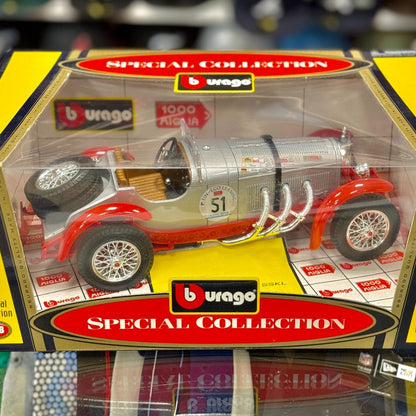 Bburago Mercedes Benz SSKL Silver w/ Red 1/18 Scale Diecast Model Car | New - Product Image