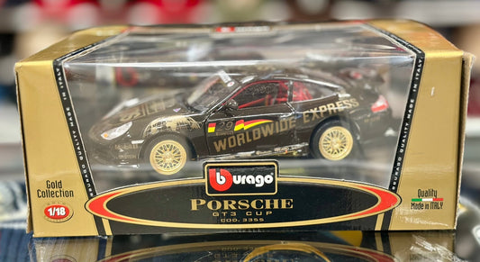 Bburago Porsche 911 GT3 'UPS Cup Car' Brown 1/18 Scale Diecast Model Car | New - Product Image