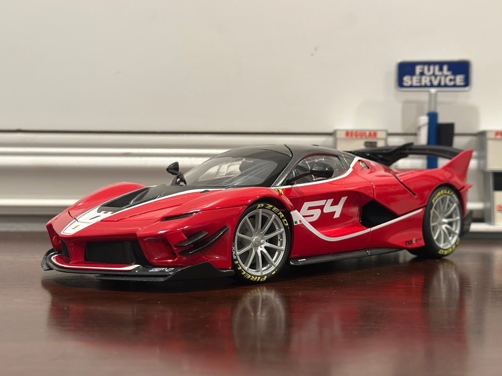 Bburago Signature Ferrari FXXK Evo '#54 Michael Luzich' 1/18 Scale Diecast Model Car | New - Product Image