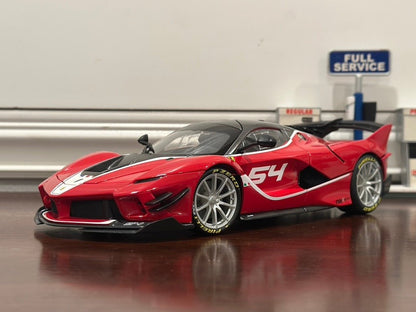 Bburago Signature Ferrari FXXK Evo '#54 Michael Luzich' 1/18 Scale Diecast Model Car | New - Product Image