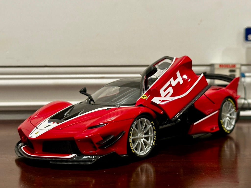 Bburago Signature Ferrari FXXK Evo '#54 Michael Luzich' 1/18 Scale Diecast Model Car | New - Product Image