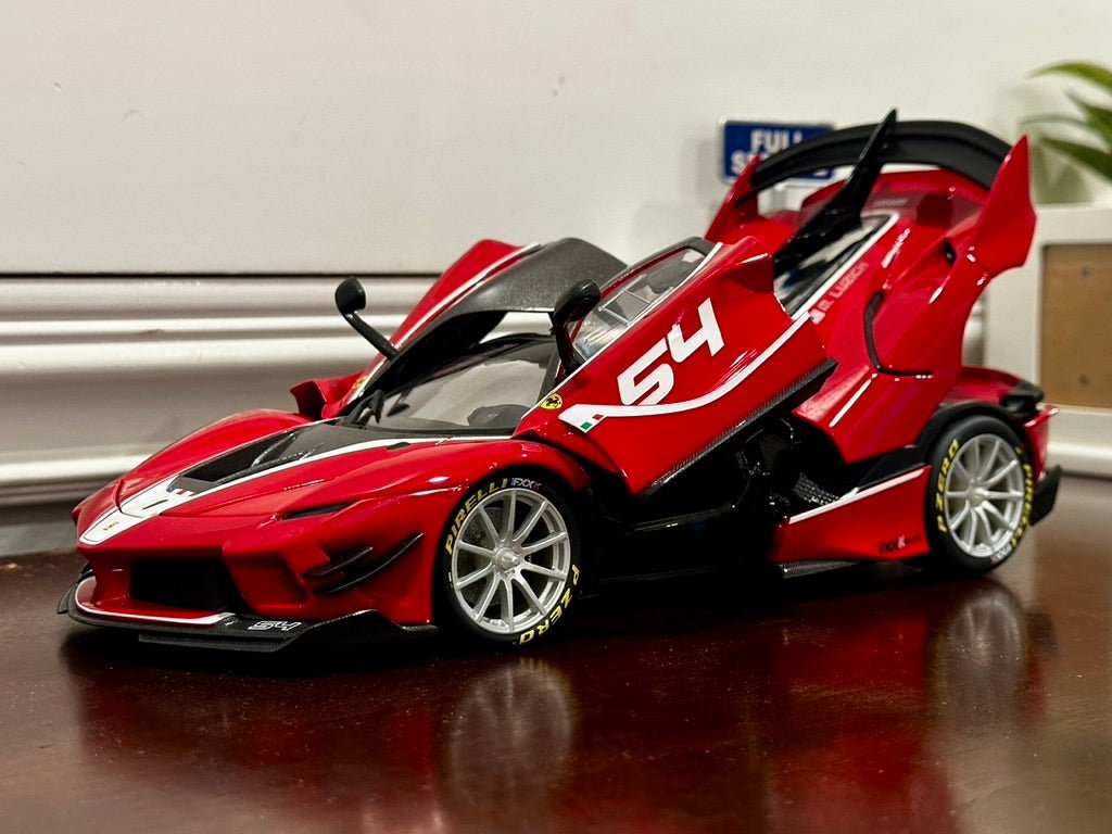 Bburago Signature Ferrari FXXK Evo '#54 Michael Luzich' 1/18 Scale Diecast Model Car | New - Product Image
