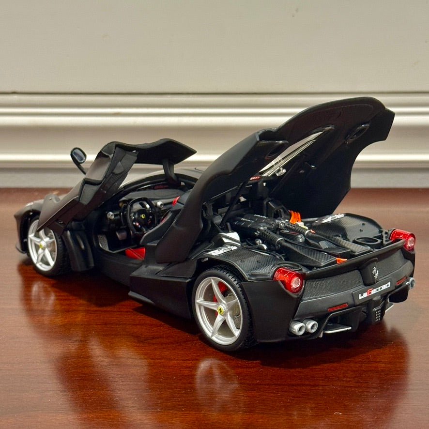 Bburago Signature Ferrari Laferrari Matte Black 1/18 Scale Diecast Model Car | New - Product Image