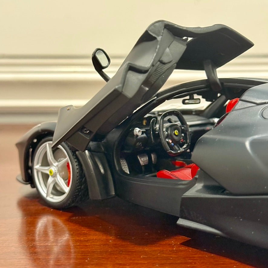 Bburago Signature Ferrari Laferrari Matte Black 1/18 Scale Diecast Model Car | New - Product Image