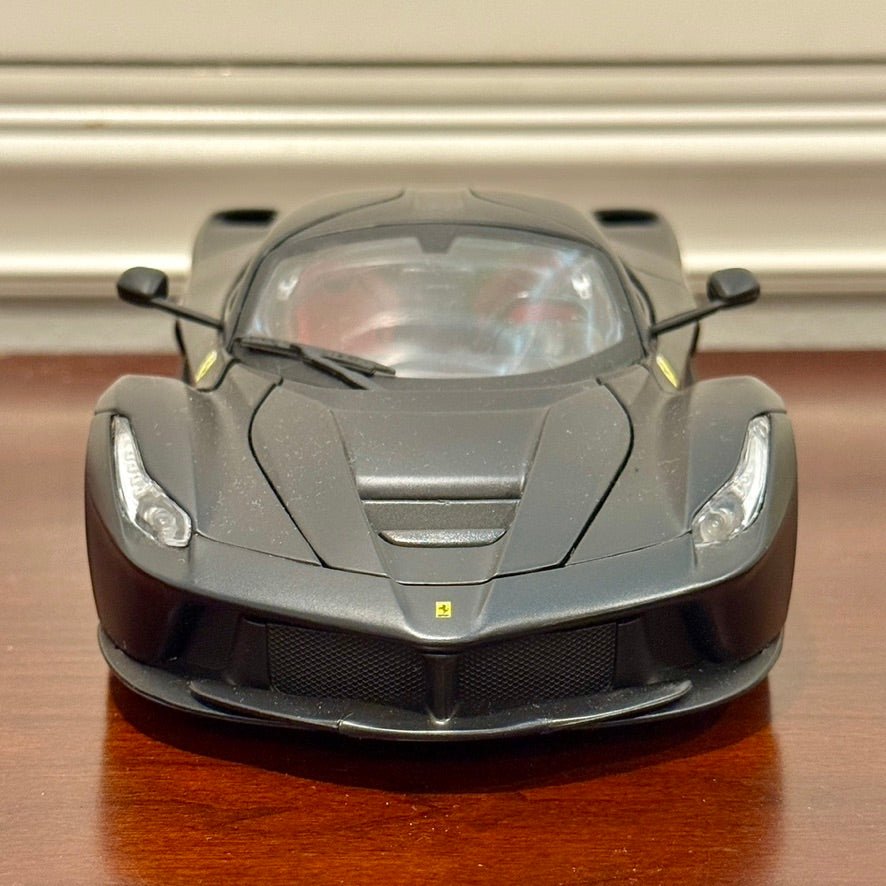 Bburago Signature Ferrari Laferrari Matte Black 1/18 Scale Diecast Model Car | New - Product Image