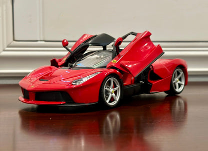 Bburago Signature Ferrari Laferrari Red w/ Black 1/18 Scale Diecast Model Car | New - Product Image