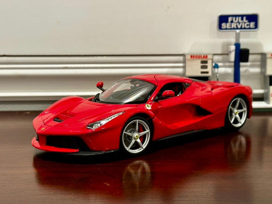 Bburago Signature Ferrari Laferrari Red/Red 1/18 Scale Diecast Model Car | New - Product Image