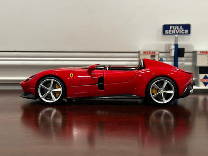 Bburago Signature Ferrari Monza SP1 Red 1/18 Scale Diecast Model Car | New - Product Image
