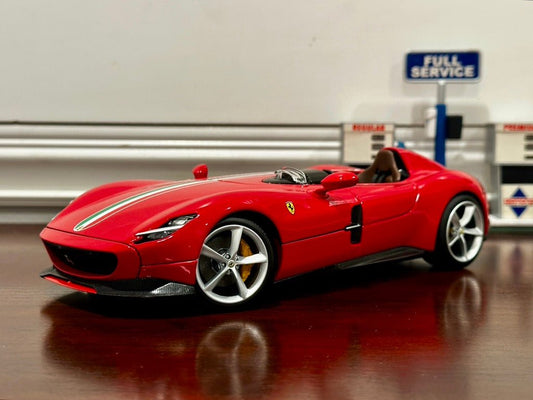 Bburago Signature Ferrari Monza SP1 Red 1/18 Scale Diecast Model Car | New - Product Image