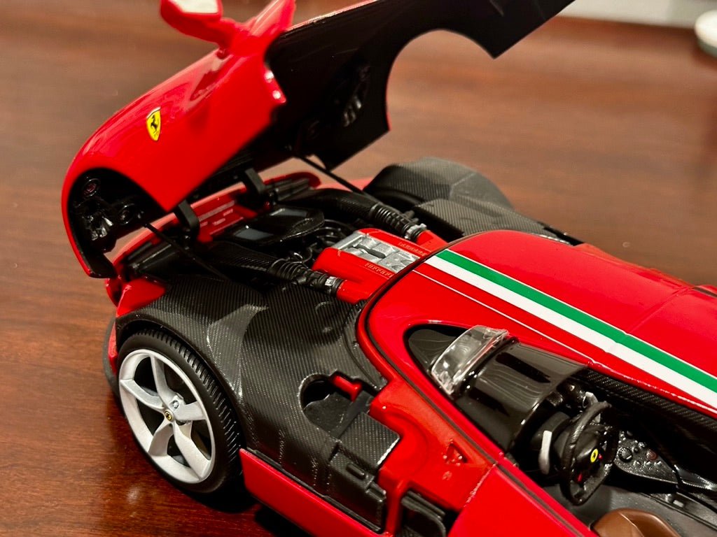 Bburago Signature Ferrari Monza SP1 Red 1/18 Scale Diecast Model Car | New - Product Image