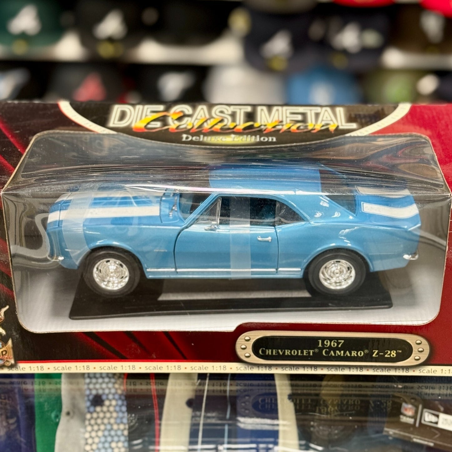 1/18 1967 Chevrolet Camaro Z/28 Blue Road Signature Diecast Car | New