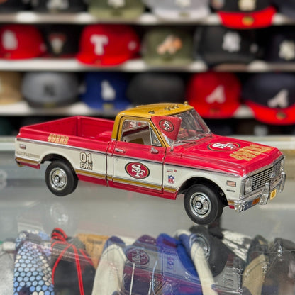 Danbury Mint 1972 Chevy Pickup Truck 'San Francisco 49ers' Red 1/24 Scale Diecast Model Car - Product Image
