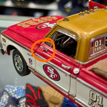 Danbury Mint 1972 Chevy Pickup Truck 'San Francisco 49ers' Red 1/24 Scale Diecast Model Car - Product Image