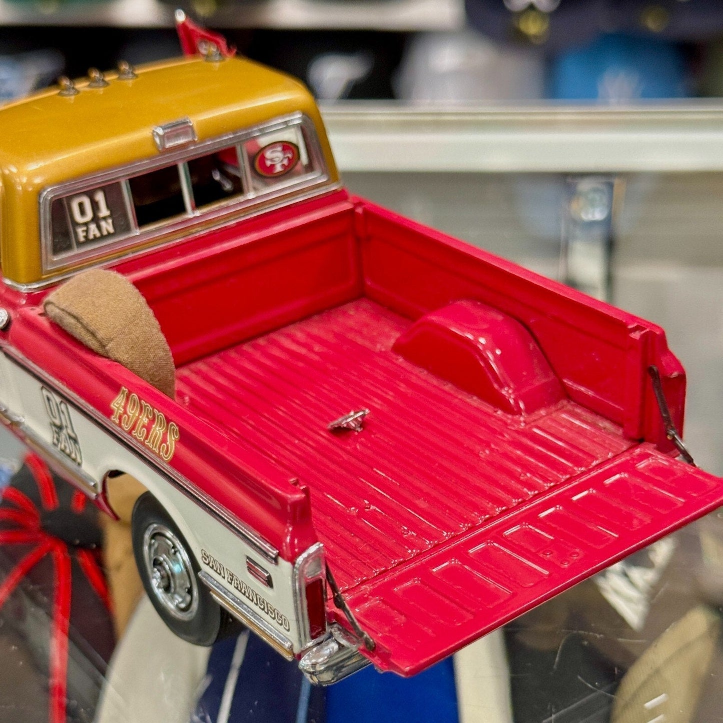 Danbury Mint 1972 Chevy Pickup Truck 'San Francisco 49ers' Red 1/24 Scale Diecast Model Car - Product Image