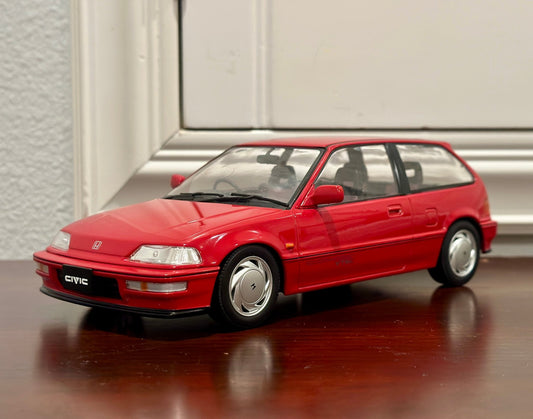 Dealer Edition Honda Civic Hatchback Red 1/18 Scale Resin Model Car - Product Image