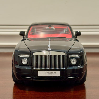 Kyosho 1/18 Rolls Royce Phantom Coupe | Diamond Black Red Interior