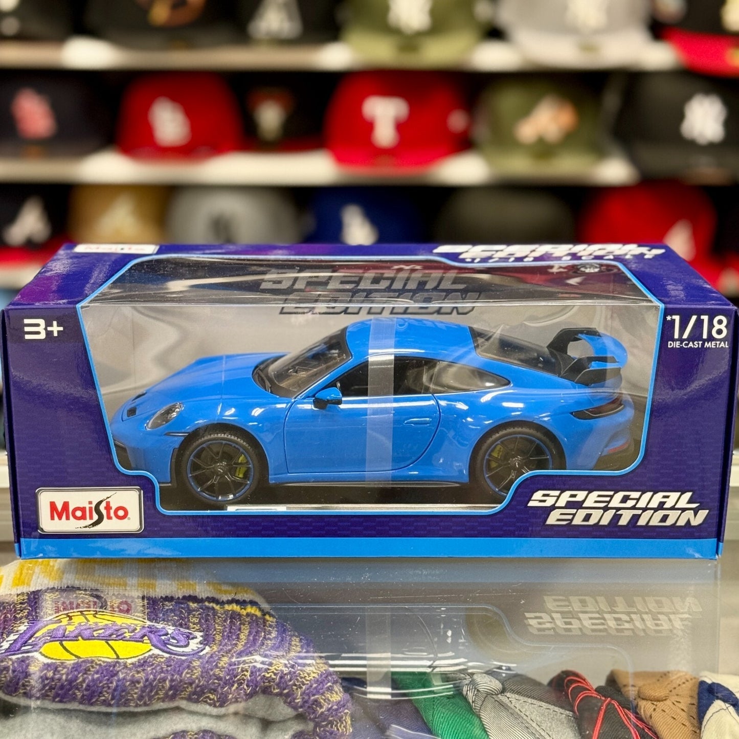 1/18 Porsche 911 GT3 Blue Maisto Diecast Model Car | New