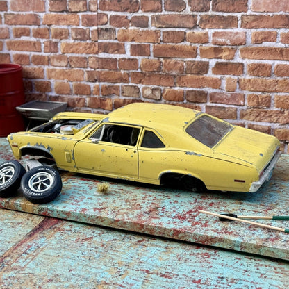 ERTL 1970 Nova SS Yellow 1/18 Scale Diecast Model Car | Parts Car - Product Image