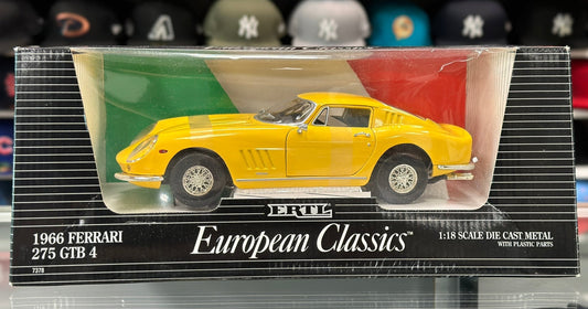 ERTL Ferrari 275 GTB-4 Yellow 1/18 Scale Diecast Model Car | New - Product Image